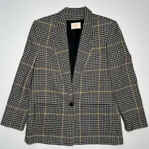 Vintage Pendleton Houndstooth Plaid Blazer Jacket